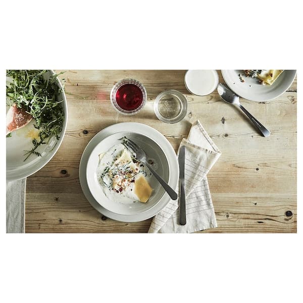Ikea SANDSKÄDDA - Deep plate, light grey-beige, 21 cm