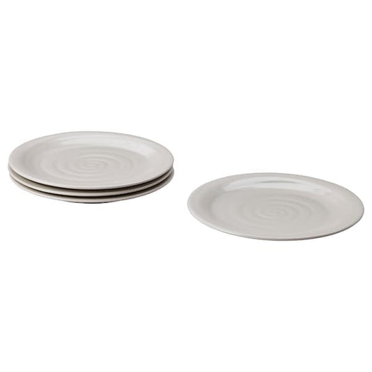 Ikea SANDSKÄDDA - Plate, light grey-beige, 26 cm