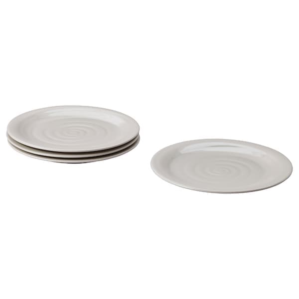 SANDSKÄDDA - Plate, light grey-beige, 26 cm