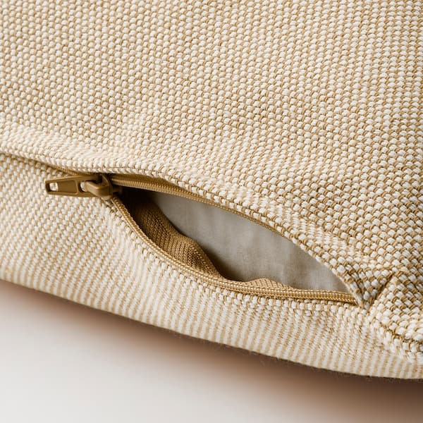 SANDTRAV - Cushion, yellow-beige/white, , 45x45 cm - best price from Maltashopper.com 90563458