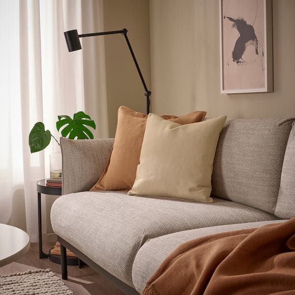 SANDTRAV - Cushion, yellow-beige/white, , 45x45 cm - best price from Maltashopper.com 90563458