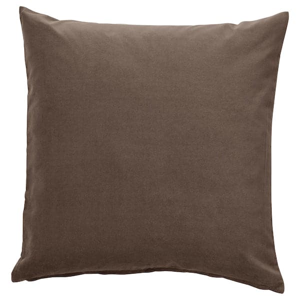 SANELA - Cushion cover, grey/brown, 50x50 cm - best price from Maltashopper.com 90490198