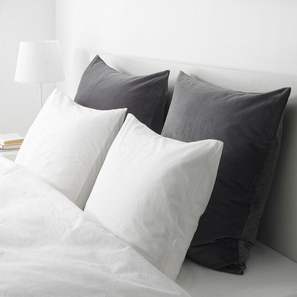 SANELA - Cushion cover, dark grey, 65x65 cm - best price from Maltashopper.com 10447689