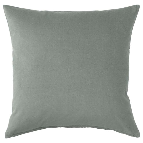SANELA - Cushion cover, grey-green
