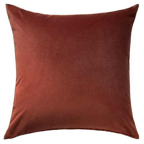 SANELA - Cushion cover, red/brown, 65x65 cm