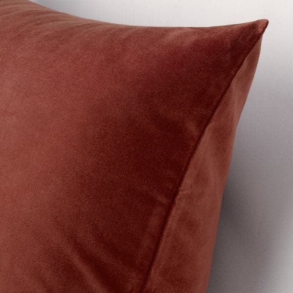 SANELA - Cushion cover, red/brown