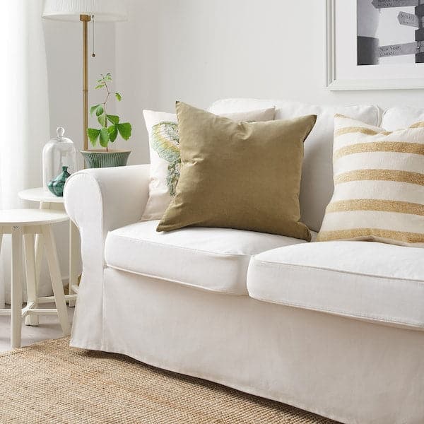 SANELA - Cushion cover, light olive-green, 50x50 cm - best price from Maltashopper.com 50456530