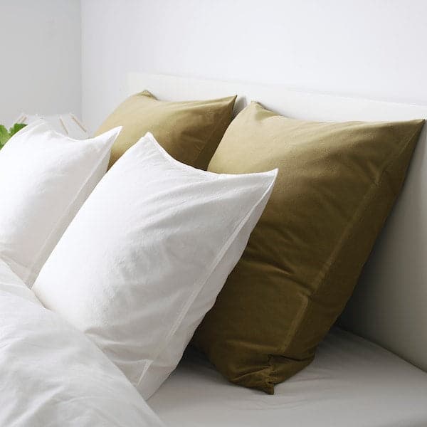 SANELA - Cushion cover, light olive-green, 65x65 cm - best price from Maltashopper.com 30456531