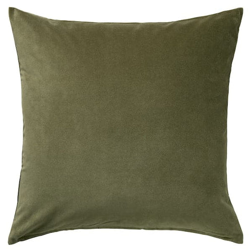 SANELA - Cushion cover, olive-green, 50x50 cm