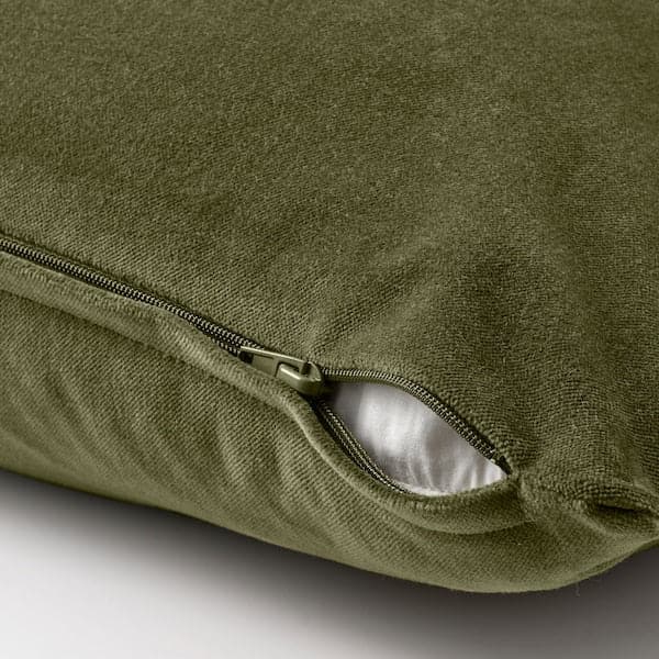 SANELA - Cushion cover, olive-green, 50x50 cm - best price from Maltashopper.com 80479200