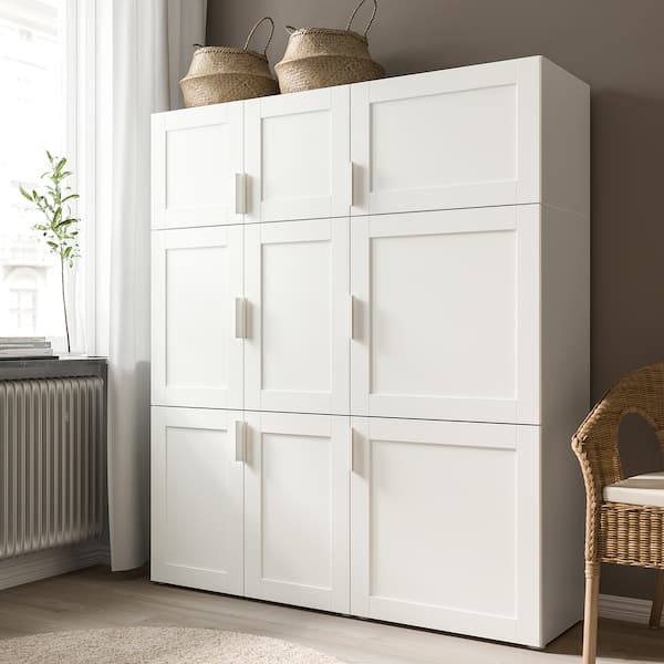 Ikea SANNIDAL - Door with hinges, white, 60x40 cm