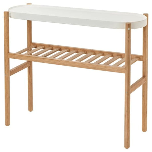 SATSUMAS - Plant stand, bamboo/white, 70 cm - best price from Maltashopper.com 90258156