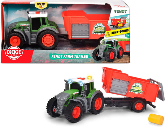 Toys Dickie - Fendt Tractor with trailer cm. 26 lights and sounds