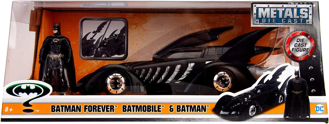 Batman 1995 1:24 scale Batmobile with die-cast Batman character