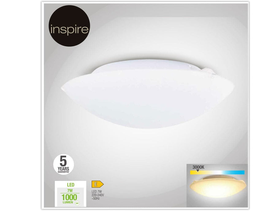 Bricocenter CEILING LAMP VICKY METAL WHITE D.25 CM LED 1000LM WARM LIGHT