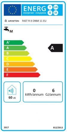WATER HEATER GAS FAST R X 11 LOW NOX MET ARISTON