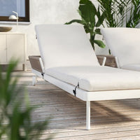 SEGERÖN - Sun lounger, white/beige - best price from Maltashopper.com 20510798