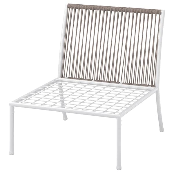 SEGERÖN - One-seat section, outdoor, white/beige