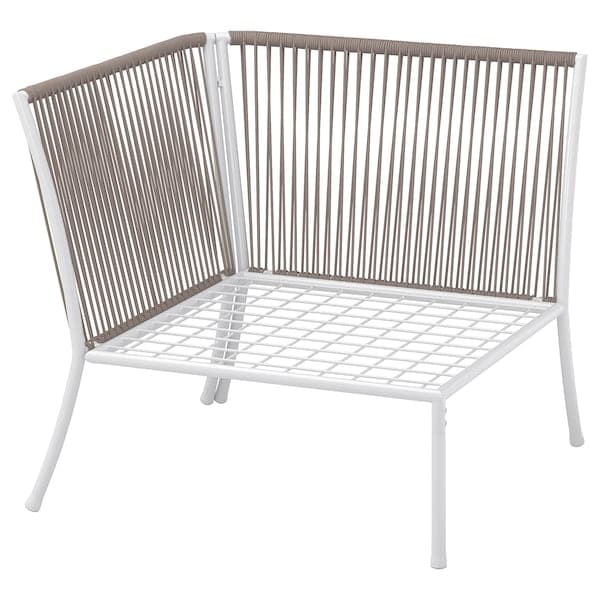 SEGERÖN - Corner section, outdoor, white/beige