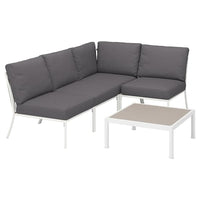 SEGERÖN - Furniture set, 3 places, outdoor white/beige/Frösön/Duvholmen dark grey , - best price from Maltashopper.com 19509055