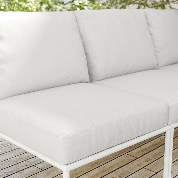 SEGERÖN - Garden furniture set, 5 places, outdoor white/Frösön/Duvholmen beige , - best price from Maltashopper.com 89494852