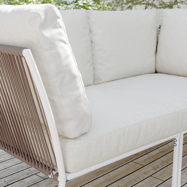 Ikea SEGERÖN - 2-seater garden furniture set, white/beige/Frösön/Duvholmen beige ,