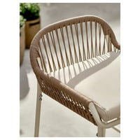 SEGERÖN - Outdoor bar stool, white/beige/Frösön/Duvholmen beige, 73 cm - best price from Maltashopper.com 29509677