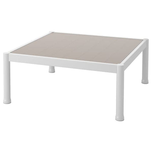 SEGERÖN - Coffee table, outdoor, white/beige, 73x73 cm