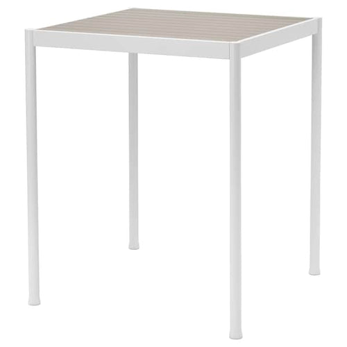 SEGERÖN - Bar table, outdoor, white/beige, 89x89 cm