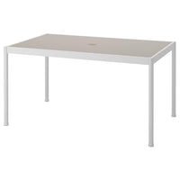 SEGERÖN - Table, outdoor, white/beige, 91x147 cm - best price from Maltashopper.com 90510813