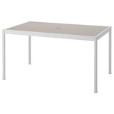 SEGERÖN table, outdoor, white/beige, 91x147 cm