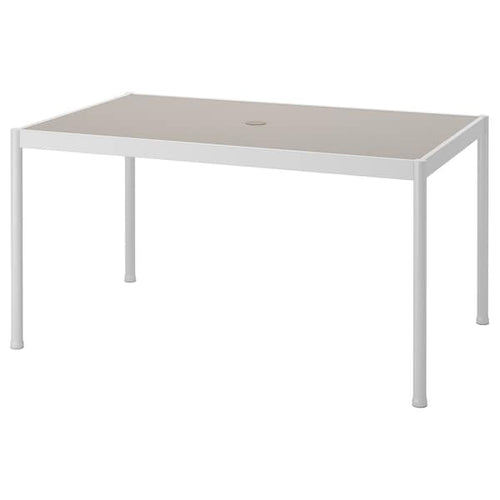 SEGERÖN - Table, outdoor, white/beige, 91x147 cm