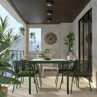 SEGERÖN - Table, outdoor, dark green/light grey, 91x147 cm - best price from Maltashopper.com 10510812