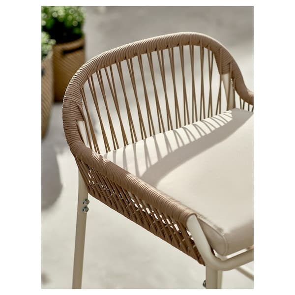 SEGERÖN - Outdoor table and 2 bar stools, white/beige/Frösön/Duvholmen beige , - best price from Maltashopper.com 59494858