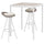 SEGERÖN - Outdoor table and 2 bar stools, swivel white/beige/Frösön/Duvholmen beige ,