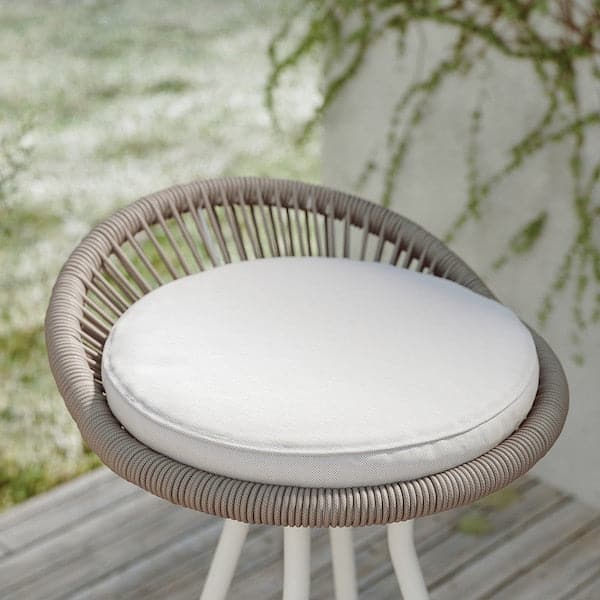 Ikea SEGERÖN - Table and 4 bar stools, swivel outdoor/white/beige Frösön/Duvholmen ,