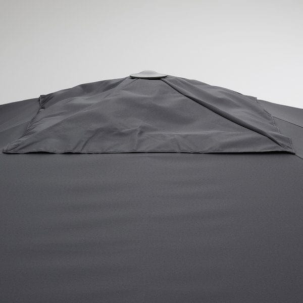 Ikea SEGLARÖ - Parasol, hanging with base, anthracite/Hjältön grey, 330x240 cm