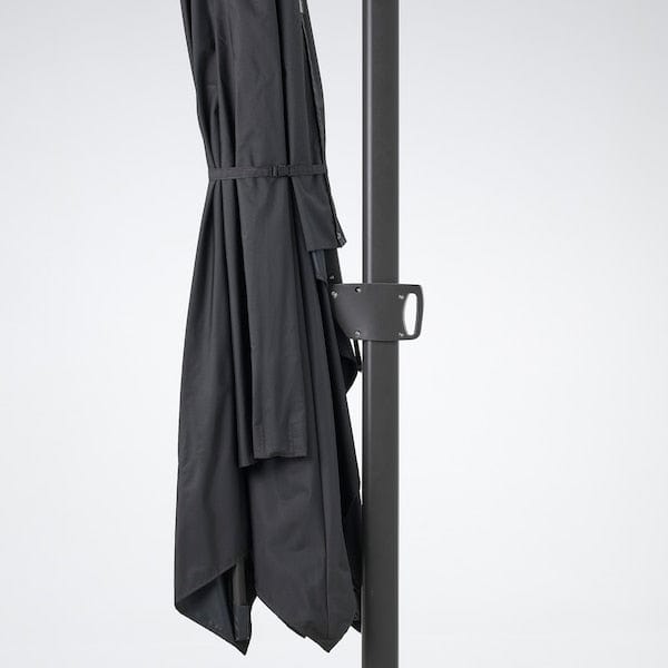 Ikea SEGLARÖ - Parasol, hanging with base, anthracite/Hjältön grey, 330x240 cm