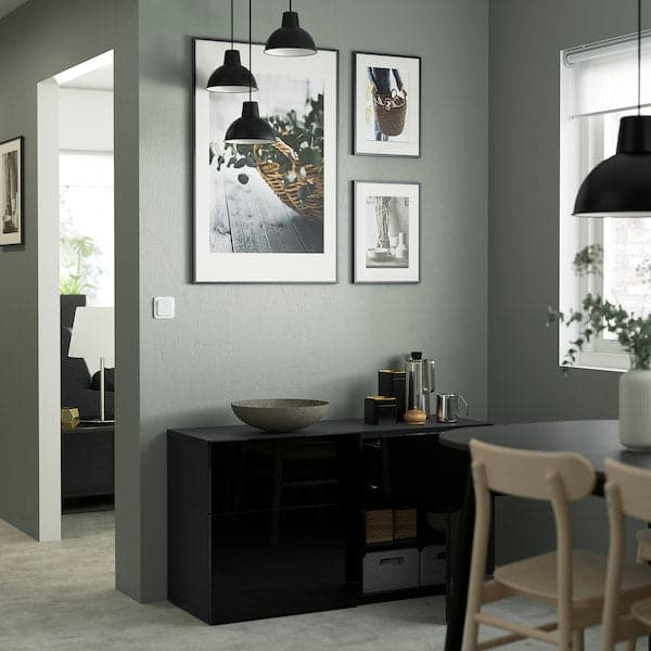 Ikea SELSVIKEN - Door/drawer front, high-gloss black, 60x38 cm