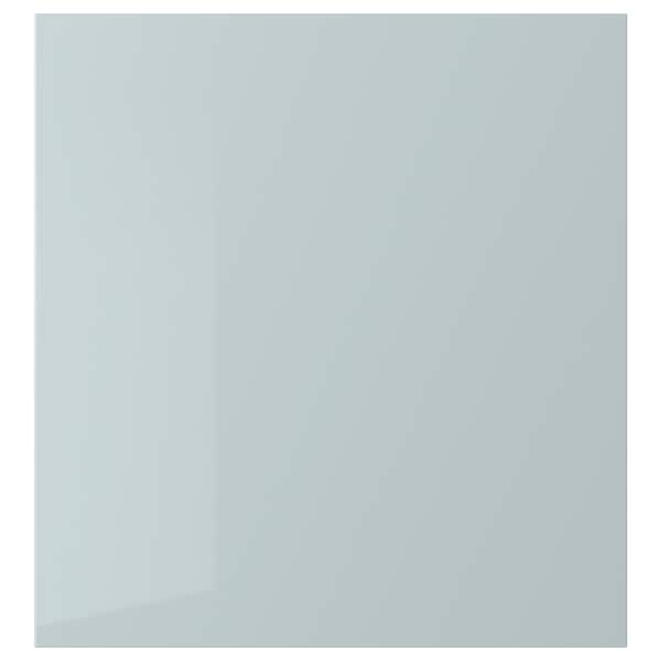 SELSVIKEN - Door, high-gloss light grey-blue, 60x64 cm - best price from Maltashopper.com 50488649