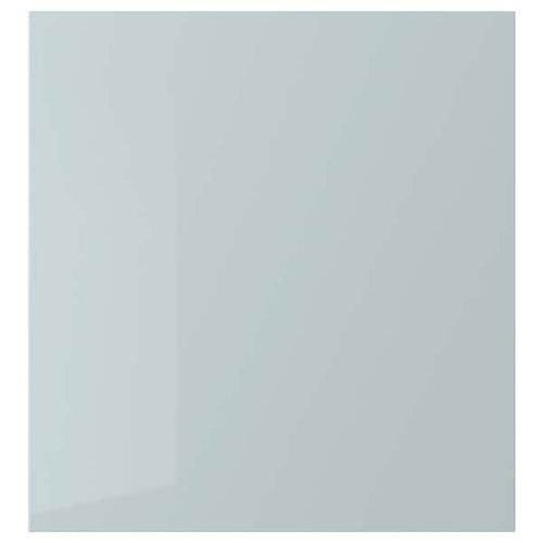 SELSVIKEN - Door, high-gloss light grey-blue, 60x64 cm