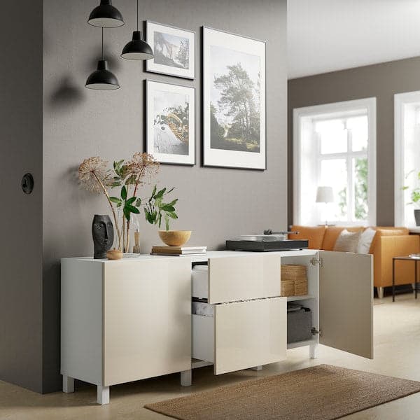 SELSVIKEN Drawer front - beige gloss 60x26 cm , 60x26 cm - best price from Maltashopper.com 70294867
