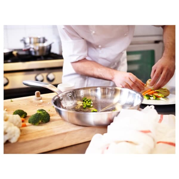 Ikea SENSUELL - Frying pan, stainless steel/grey, 28 cm