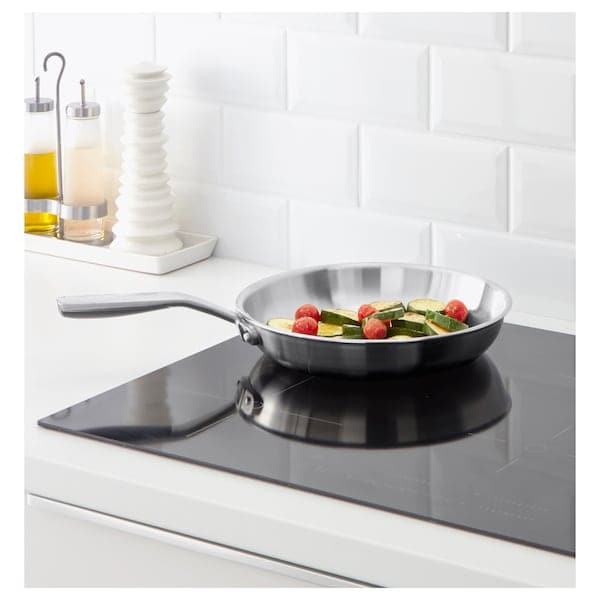 SENSUELL - Frying pan, stainless steel/grey, 28 cm - best price from Maltashopper.com 60324544
