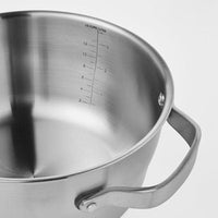 SENSUELL - Pot with lid, stainless steel/grey, 4 l - best price from Maltashopper.com 10324546