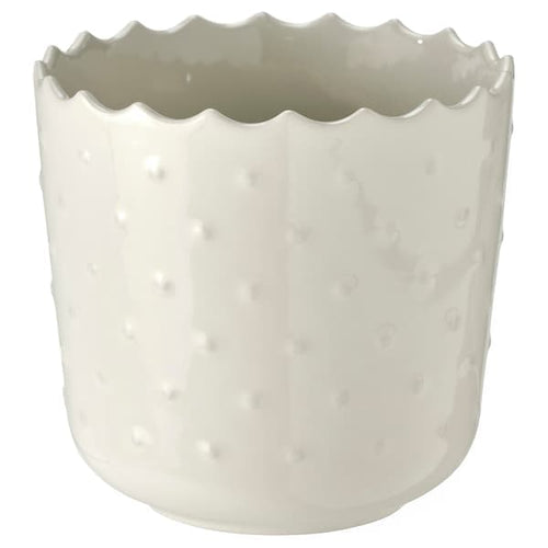 SESAMFRÖN - Plant pot, in/outdoor off-white, 9 cm