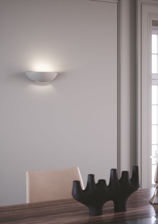 SESTRIERE WALL LIGHT PLASTER WHITE D31X12.5X9.5CM E27=28W