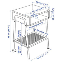 SETSKOG - Bedside table, black, 45x35 cm - best price from Maltashopper.com 70338041