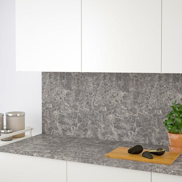 SIBBARP - Custom made wall panel, dark grey marble effect/laminate, 1 m²x1.3 cm - best price from Maltashopper.com 90423613
