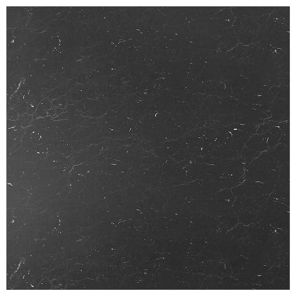 SIBBARP - Custom made wall panel, black marble effect/laminate, 1 m²x1.3 cm